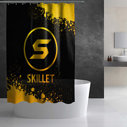 Шторка для душа Skillet - gold gradient, цвет: 3D-принт — фото 2