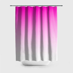 Шторка для душа Розово-белый градиент, цвет: 3D-принт
