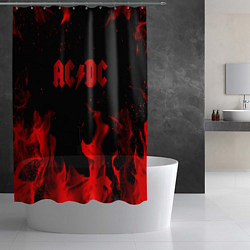 Шторка для душа AC DC огненный стиль, цвет: 3D-принт — фото 2