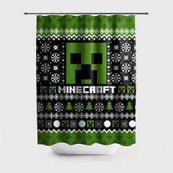 Шторка для душа Minecraft christmas sweater, цвет: 3D-принт