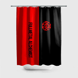 Шторка для душа Стальной алхимик - красная печать Альфонс, цвет: 3D-принт