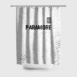 Шторка для душа Paramore glitch на светлом фоне посередине, цвет: 3D-принт