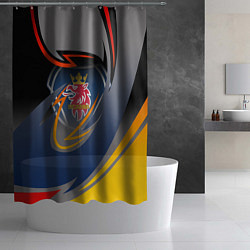 Шторка для душа Scania логотип, цвет: 3D-принт — фото 2