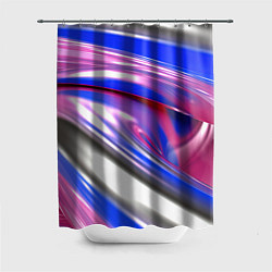 Шторка для душа Вязкая абстракция в фиолетовых оттенках, цвет: 3D-принт