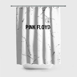 Шторка для душа Pink Floyd glitch на светлом фоне посередине, цвет: 3D-принт