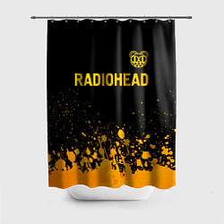 Шторка для душа Radiohead - gold gradient посередине, цвет: 3D-принт