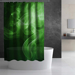 Шторка для душа Зеленый дым, цвет: 3D-принт — фото 2
