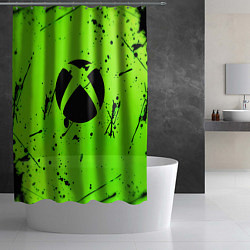 Шторка для душа Xbox кислотный стиль, цвет: 3D-принт — фото 2