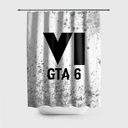 Шторка для душа GTA 6 glitch на светлом фоне, цвет: 3D-принт
