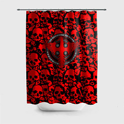 Шторка для душа Thirty Seconds to Mars skull pattern, цвет: 3D-принт