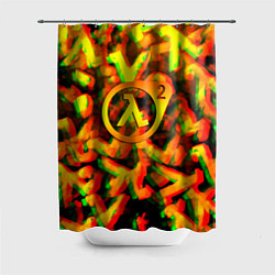 Шторка для душа Half life 2 глитч размытие валв фримен, цвет: 3D-принт