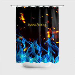Шторка для душа Evanescence огонь рок группа, цвет: 3D-принт