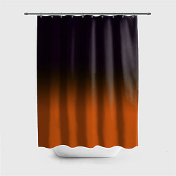 Шторка для душа Градиент от чёрного к оранжевому, цвет: 3D-принт