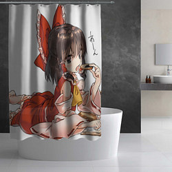 Шторка для душа Touhou Project Рейму Cute, цвет: 3D-принт — фото 2