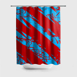 Шторка для душа Red stripes, цвет: 3D-принт
