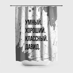 Шторка для душа Умный, хороший и классный: Давид, цвет: 3D-принт