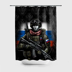Шторка для душа Солдат России, цвет: 3D-принт