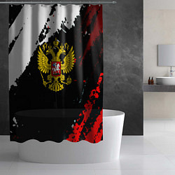 Шторка для душа Россия герб текстура краски, цвет: 3D-принт — фото 2