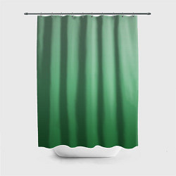 Шторка для ванной Градиент приглушённый зелёный