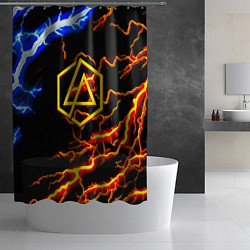 Шторка для душа Linkin park storm inside steel, цвет: 3D-принт — фото 2
