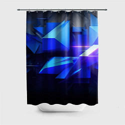 Шторка для душа Black blue background abstract, цвет: 3D-принт