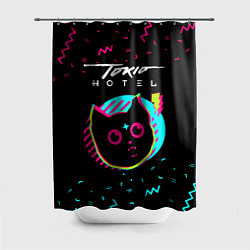 Шторка для душа Tokio Hotel - rock star cat, цвет: 3D-принт