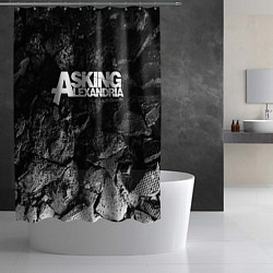 Шторка для душа Asking Alexandria black graphite, цвет: 3D-принт — фото 2