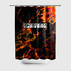 Шторка для душа Scorpions red lava, цвет: 3D-принт