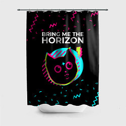 Шторка для душа Bring Me the Horizon - rock star cat, цвет: 3D-принт