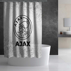 Шторка для душа Ajax с потертостями на светлом фоне, цвет: 3D-принт — фото 2