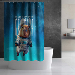 Шторка для душа Space capybara, цвет: 3D-принт — фото 2