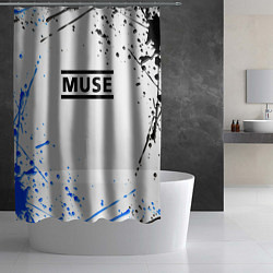Шторка для душа MUSE рок стиль краски, цвет: 3D-принт — фото 2