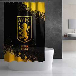 Шторка для душа Aston Villa - gold gradient, цвет: 3D-принт — фото 2