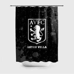 Шторка для душа Aston Villa sport на темном фоне, цвет: 3D-принт