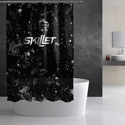 Шторка для душа Skillet black ice, цвет: 3D-принт — фото 2