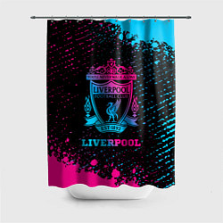 Шторка для душа Liverpool - neon gradient, цвет: 3D-принт