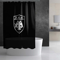 Шторка для душа AEK fc белое лого, цвет: 3D-принт — фото 2