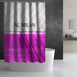 Шторка для душа AC Milan pro football посередине, цвет: 3D-принт — фото 2
