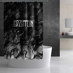 Шторка для душа Led Zeppelin black graphite, цвет: 3D-принт — фото 2