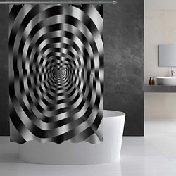 Шторка для душа Оптическая иллюзия спиральное заклинание, цвет: 3D-принт — фото 2