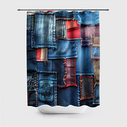 Шторка для душа Джинсовая форма электрика, цвет: 3D-принт