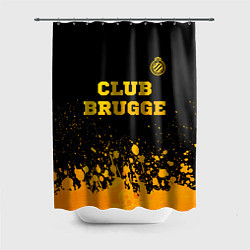 Шторка для душа Club Brugge - gold gradient посередине, цвет: 3D-принт