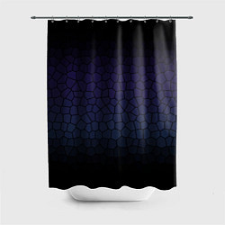 Шторка для душа Чёрно-фиолетовый мозаика крупная, цвет: 3D-принт