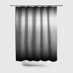 Шторка для душа Градиент чёрно-серый, цвет: 3D-принт