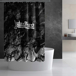 Шторка для душа Judas Priest black graphite, цвет: 3D-принт — фото 2