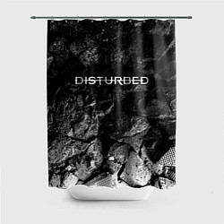 Шторка для душа Disturbed black graphite, цвет: 3D-принт