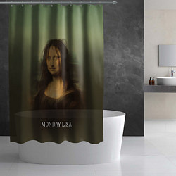 Шторка для душа Лиза в понедельник - Мона Лиза, цвет: 3D-принт — фото 2