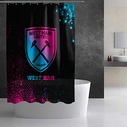 Шторка для душа West Ham - neon gradient, цвет: 3D-принт — фото 2