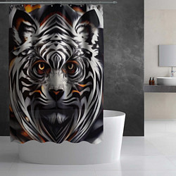 Шторка для душа Абстракция: тигр, цвет: 3D-принт — фото 2