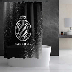 Шторка для душа Club Brugge sport на темном фоне, цвет: 3D-принт — фото 2